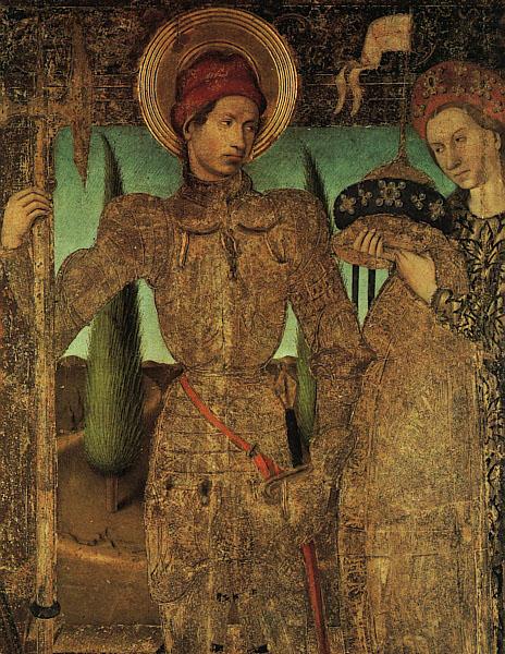 Triptych of Saint George (detail) af, HUGUET, Jaume